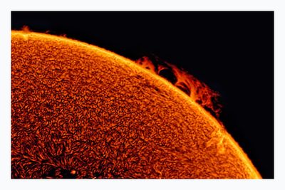 The Sun in Hydrogen Alpha with Solar Prominence