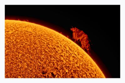 The Sun in Hydrogen Alpha with Solar Prominence