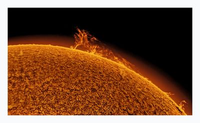 The Sun in Hydrogen Alpha with Solar Prominence