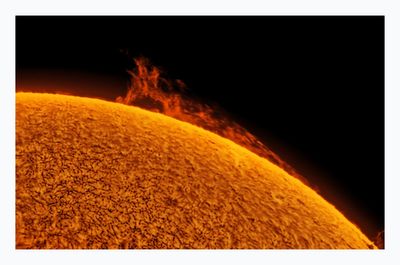 The Sun in Hydrogen Alpha with Solar Prominence
