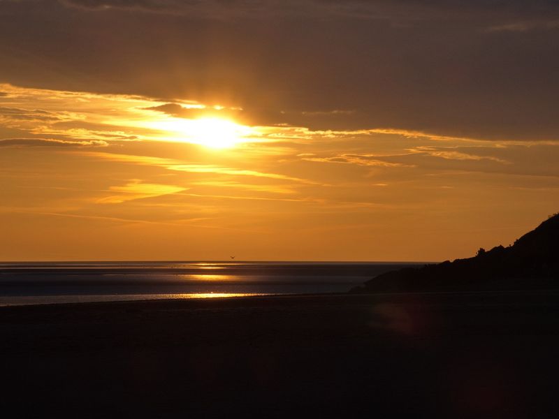 Bay at Mont Saint-Michel - last light at Tombelaine