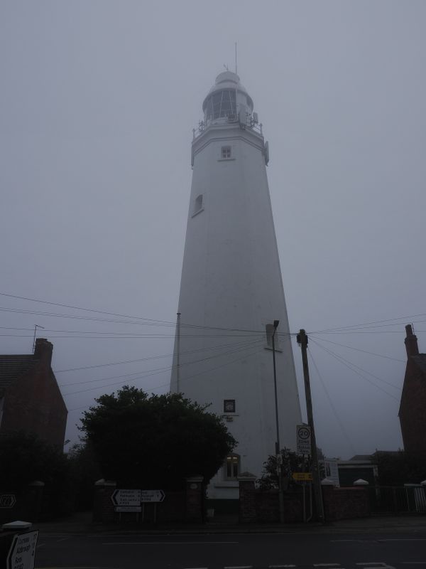 Withernsea lighthouse engulfed in the fret