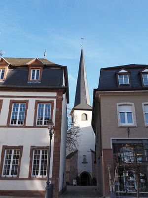 Diekirch town centre leading to St Laurent church