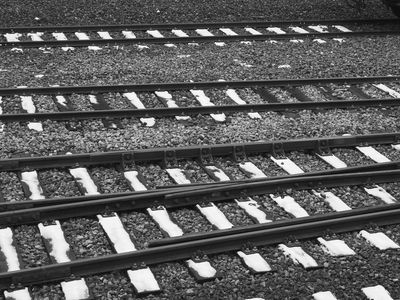 Rails and sleepers BW