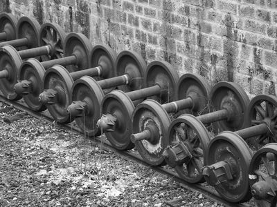 Axles and wheels BW