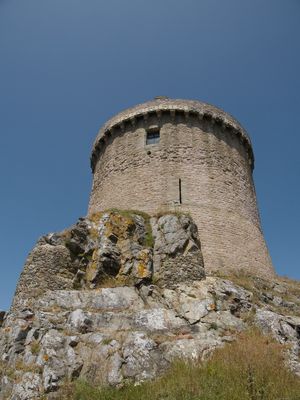 Fort La Latte - Chteau de La Roche Goyon - watch tower with St Mark's attribute of the lion