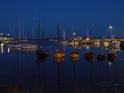 Lesconil harbour by night