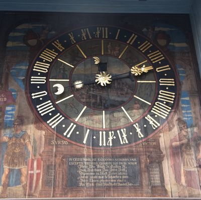 Clock with a 24-hour dial