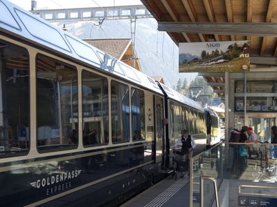 Goldenpass Express stopping in Gstaad