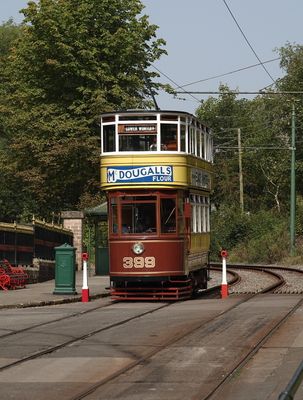 Tram in operation at Crich