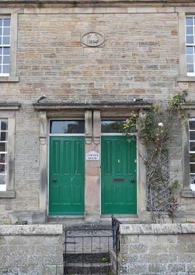 Hartington village - green doors