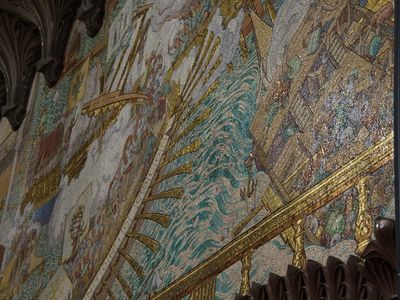 Basilique de Fourvires - mosaic of battle at sea