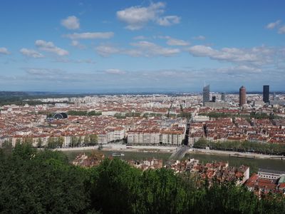 Lyon seen from the Colline de Fourvires