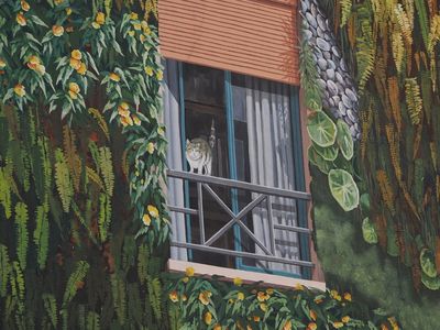 Mur des Canuts - trompe l'oeil