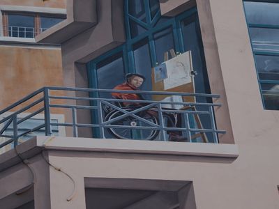 Mur des Canuts - trompe l'oeil