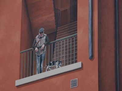 Mur des Canuts - trompe l'oeil