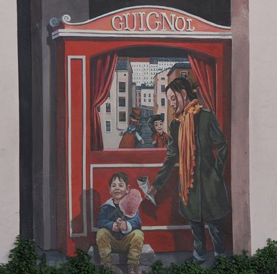 Mur des Canuts - trompe l'oeil