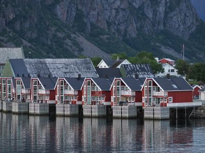 Holiday cottages at Svolvr harbour