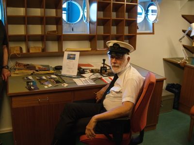The postmaster in his 1956 Finnmarken office
