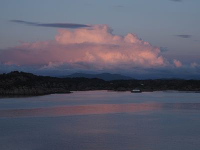 Our first Norwegian sunset