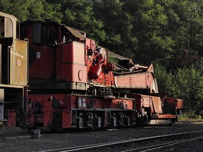 Steam operated crane