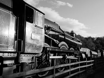Grosmont - back to the shed for the night BW