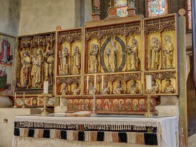 Trondenes medieval church - main altar HDR
