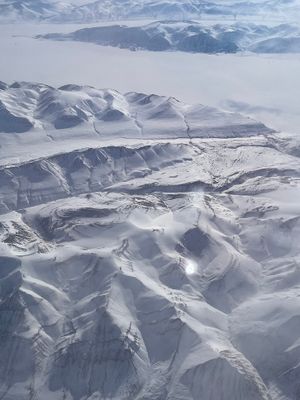 Greenland from the plane