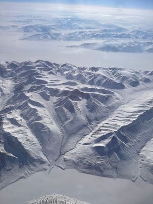 Greenland from the plane