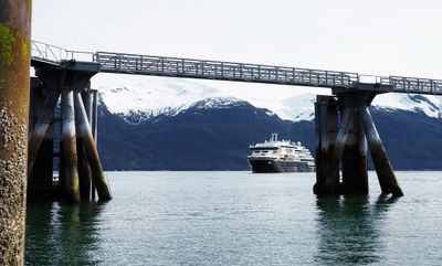 The Roald Amundsen after disembarkation in Haines