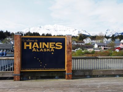 Welcome sign in Haines