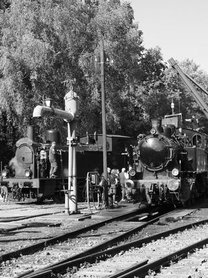 Dropping off coal BW