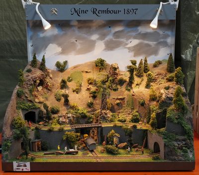 Model of Mine Rembour - iron ore mine in Rumelange