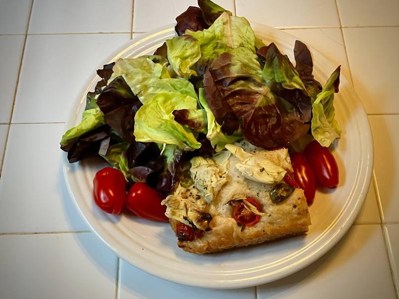 Salad and Focaccia Plate