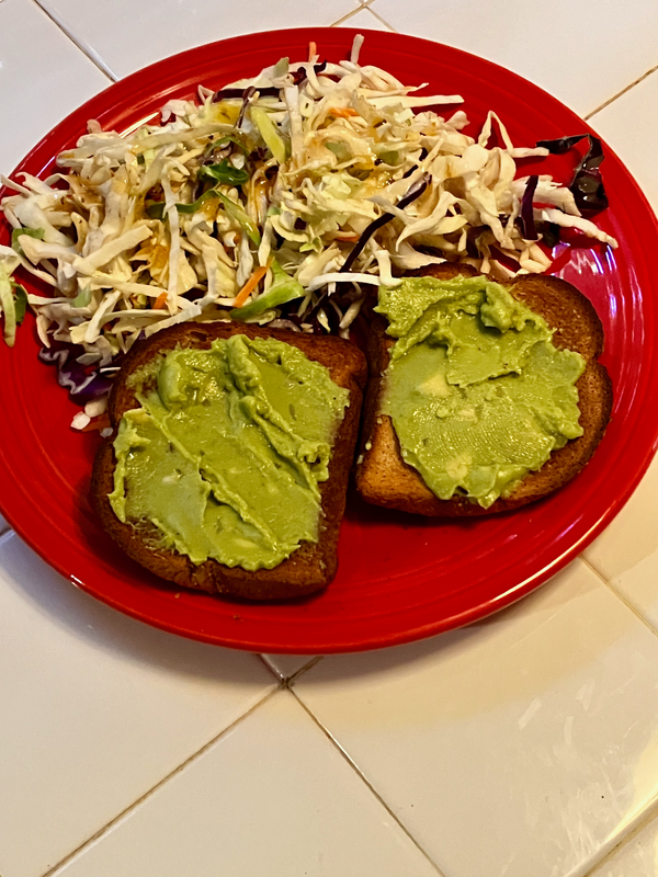 Avocado Toast and Coleslaw