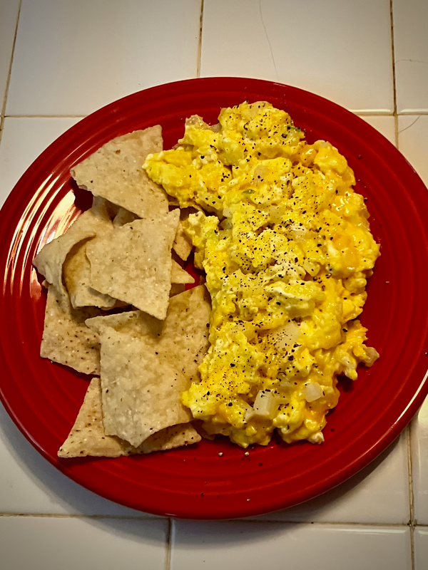 Eggs with Cheese and Onions