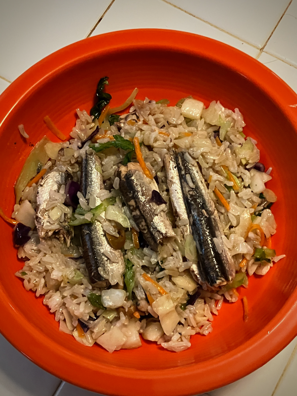 Anchovy and Brown Rice Bowl