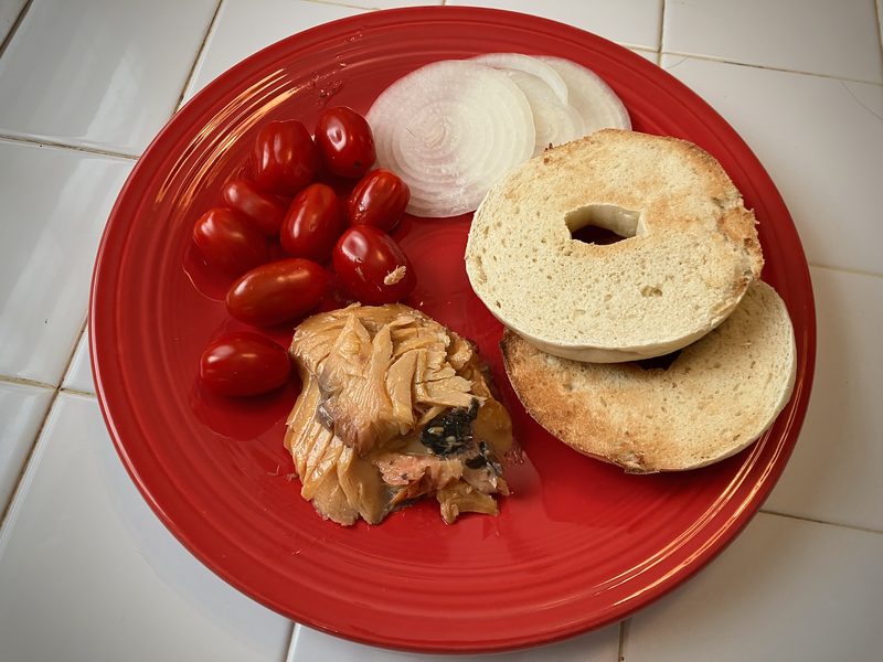 Salmon and Bagel Plate