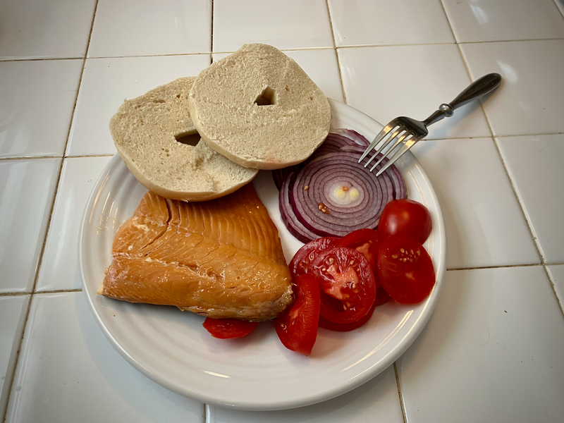 Salmon and Bagel Platter