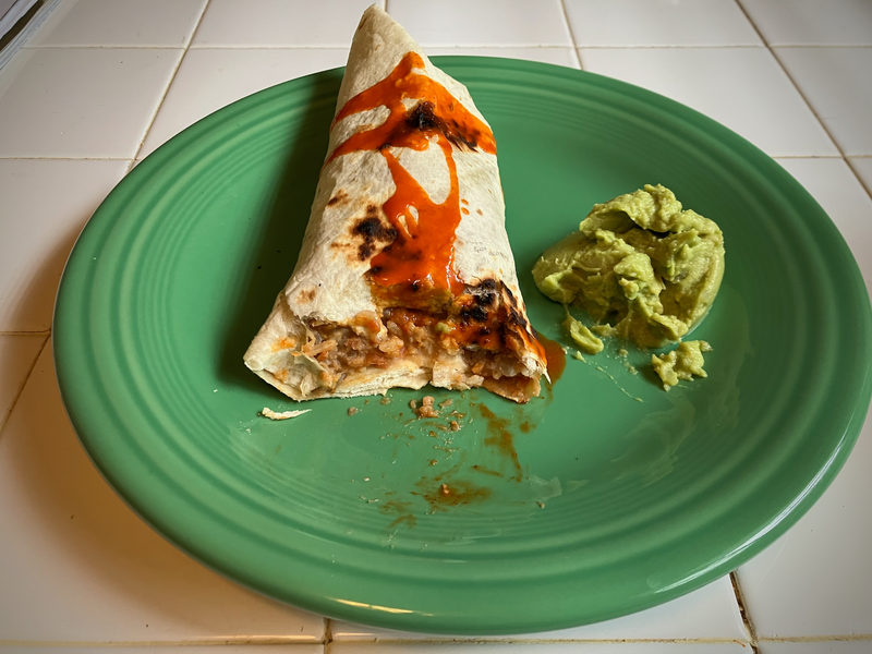 Burrito de arroz y frijoles