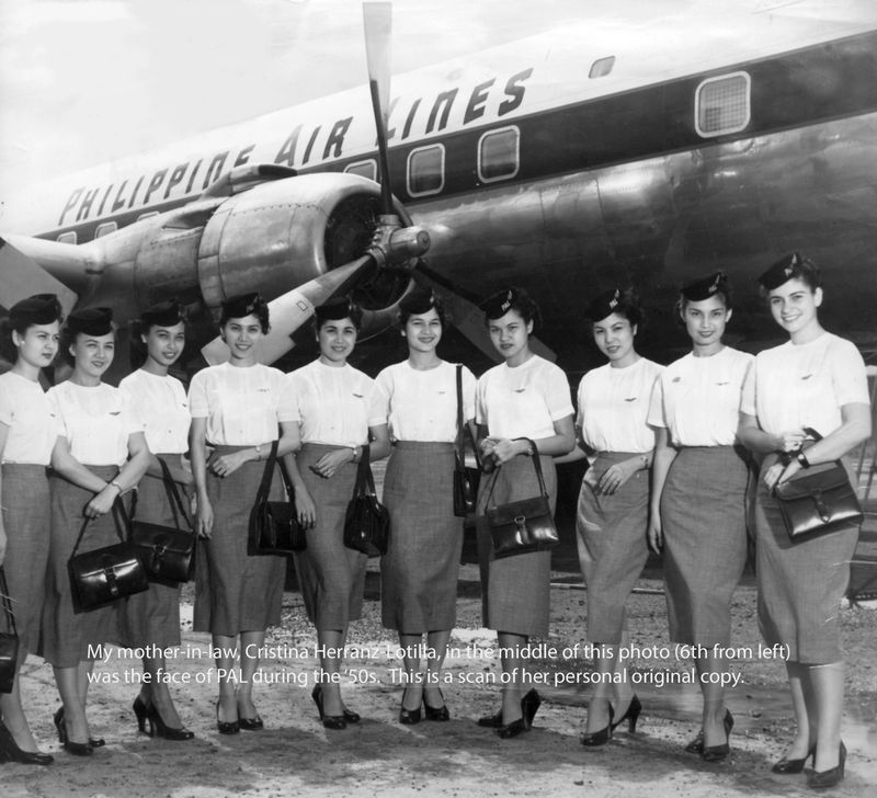 PAL International Flight Attendant graduation.  Class of 1953