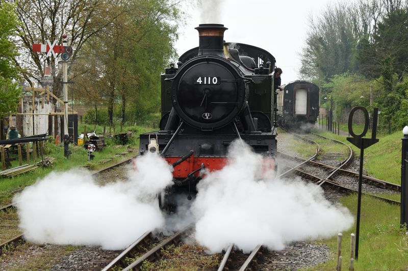 East Somerset Railway, 4110 Giving it some steam. 