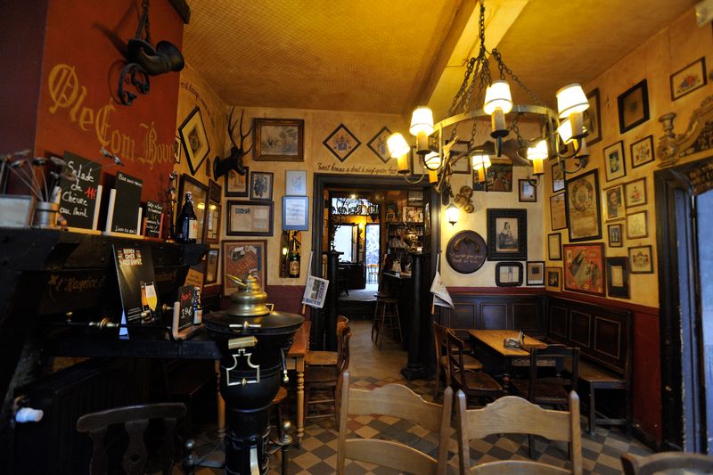 An old brown caf in Brussels