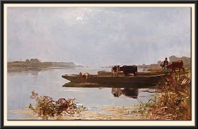 De veerpont, 1870