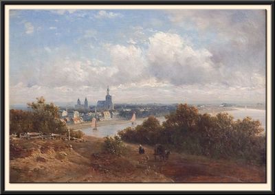 Gezicht op Arnhem, 1852