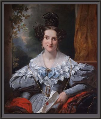 Portret van Hendrina Eclasina Geertruida Vinju-Heije (1803 - 1858), 1834