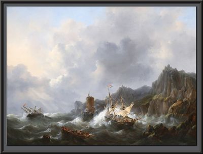 Een schipbreuk op de Engelse kust, ca. 1839
