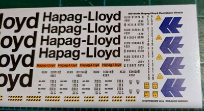 Hapag-Lloyd Container Decals