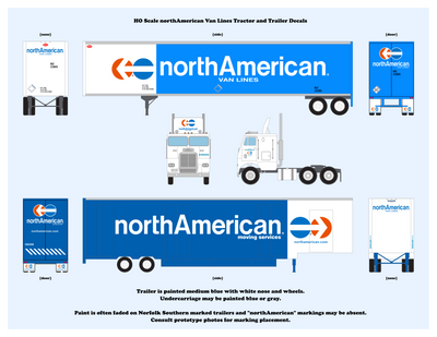 HEX640030 northAmerican Van Lines Tractor and Trailer Decals Instructions