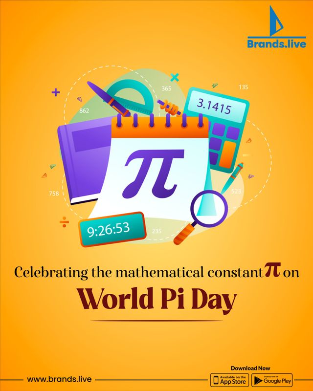 World Pi Day poster maker - Free Download on Brands.live